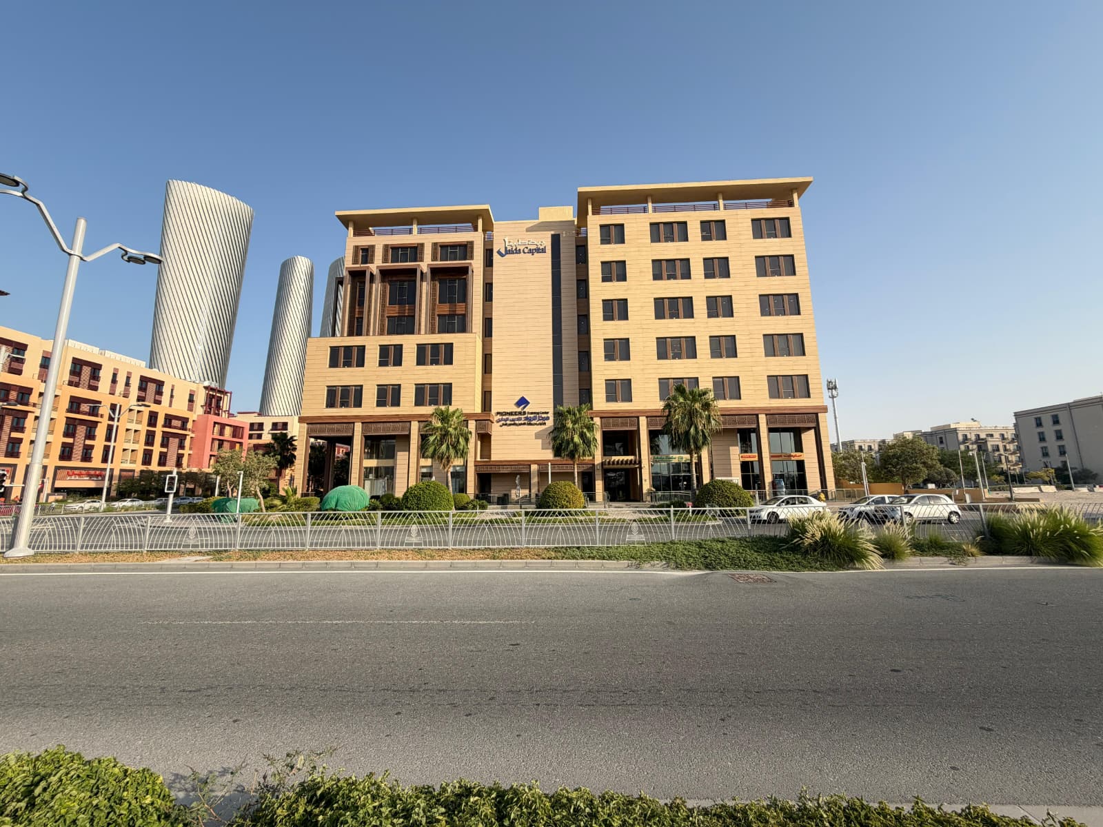 Modern glass tower symbolising growth and stability